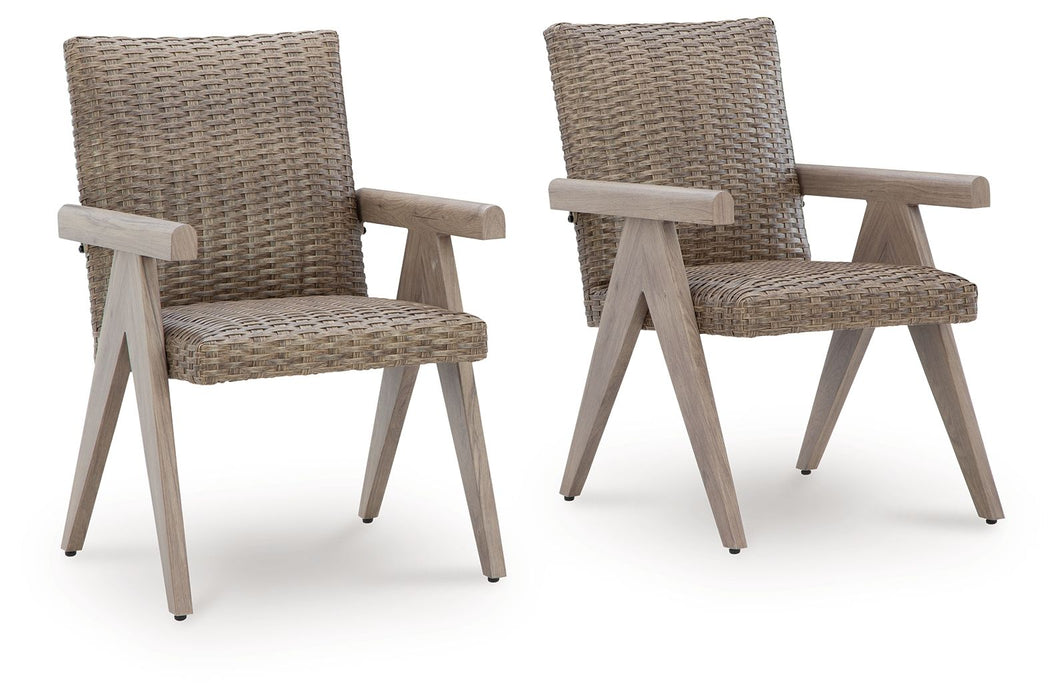 Cliff Trails - Beige - Arm Chair (Set of 2) - Premium Chair Sets from Signature Design by Ashley® - Just $948! Shop now at Furniture Wholesale Plus  We are the best furniture store in Nashville, Hendersonville, Goodlettsville, Madison, Antioch, Mount Juliet, Lebanon, Gallatin, Springfield, Murfreesboro, Franklin, Brentwood