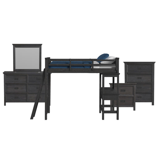 Hampton Kids - Loft With Ladder And Desk With Speaker Bedroom Set – 3 Piece Bedroom Sets by Elements International at Furniture Wholesale Plus , Nashville furniture store
