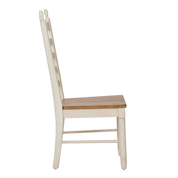 Springfield - Ladder Back Side Chair - Honey & Cream – Side Chairs by Liberty Furniture at Furniture Wholesale Plus , Nashville furniture store