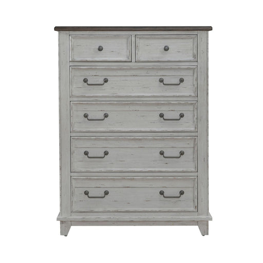 River Place - 6 Drawer Chest - Riverstone White & Tobacco – Accent Chests by Liberty Furniture at Furniture Wholesale Plus , Nashville furniture store