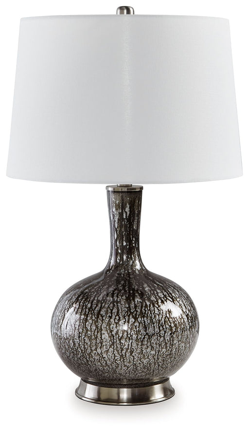 Tenslow - Antique Black - Glass Table Lamp - Premium Table Lamps from Signature Design by Ashley® - Just $128! Shop now at Furniture Wholesale Plus  We are the best furniture store in Nashville, Hendersonville, Goodlettsville, Madison, Antioch, Mount Juliet, Lebanon, Gallatin, Springfield, Murfreesboro, Franklin, Brentwood
