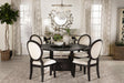 Twyla 5-piece Round Dining Set Dark Cocoa and Cream - Premium Dining Room Set from Coaster Z2 Standard - Just $1478! Shop now at Furniture Wholesale Plus  We are the best furniture store in Nashville, Hendersonville, Goodlettsville, Madison, Antioch, Mount Juliet, Lebanon, Gallatin, Springfield, Murfreesboro, Franklin, Brentwood