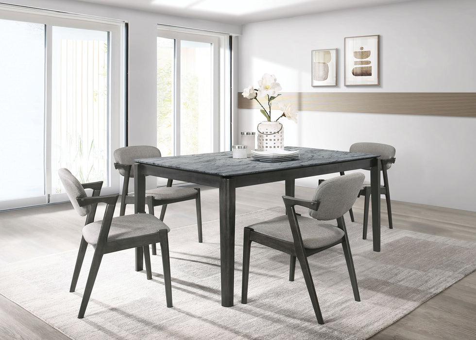 Stevie Rectangular Dining Set Grey and Black - Premium Dining Room Set from Coaster Z2 Standard - Just $814! Shop now at Furniture Wholesale Plus  We are the best furniture store in Nashville, Hendersonville, Goodlettsville, Madison, Antioch, Mount Juliet, Lebanon, Gallatin, Springfield, Murfreesboro, Franklin, Brentwood