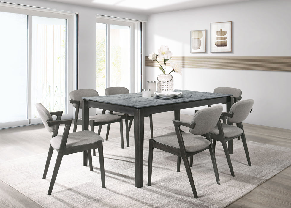 Stevie Rectangular Dining Set Grey and Black - Premium Dining Room Set from Coaster Z2 Standard - Just $814! Shop now at Furniture Wholesale Plus  We are the best furniture store in Nashville, Hendersonville, Goodlettsville, Madison, Antioch, Mount Juliet, Lebanon, Gallatin, Springfield, Murfreesboro, Franklin, Brentwood