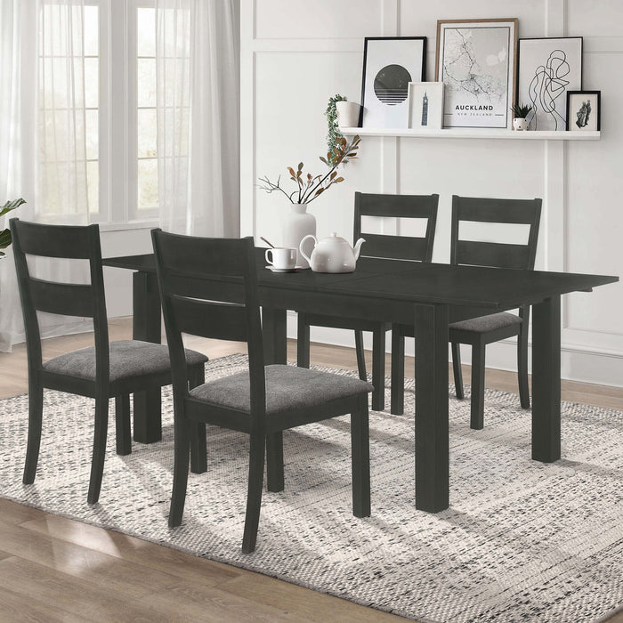 Jakob Rectangular Dining Set Grey and Black - Premium Dining Room Set from Coaster Z2 Standard - Just $914! Shop now at Furniture Wholesale Plus  We are the best furniture store in Nashville, Hendersonville, Goodlettsville, Madison, Antioch, Mount Juliet, Lebanon, Gallatin, Springfield, Murfreesboro, Franklin, Brentwood