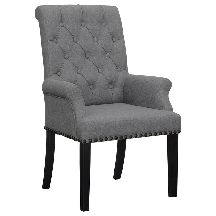 Alana Upholstered Tufted Arm Chair with Nailhead Trim - Premium Dining Chair from Coaster Z2 Standard - Just $206! Shop now at Furniture Wholesale Plus  We are the best furniture store in Nashville, Hendersonville, Goodlettsville, Madison, Antioch, Mount Juliet, Lebanon, Gallatin, Springfield, Murfreesboro, Franklin, Brentwood