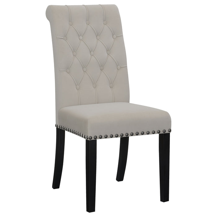 Alana Upholstered Tufted Side Chairs with Nailhead Trim (Set of 2) - Premium Dining Chair from Coaster Z2 Standard - Just $134! Shop now at Furniture Wholesale Plus  We are the best furniture store in Nashville, Hendersonville, Goodlettsville, Madison, Antioch, Mount Juliet, Lebanon, Gallatin, Springfield, Murfreesboro, Franklin, Brentwood