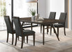 Wes Rectangular Dining Set Grey and Dark Walnut - Premium Dining Room Set from Coaster Z2 Standard - Just $1098! Shop now at Furniture Wholesale Plus  We are the best furniture store in Nashville, Hendersonville, Goodlettsville, Madison, Antioch, Mount Juliet, Lebanon, Gallatin, Springfield, Murfreesboro, Franklin, Brentwood