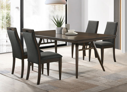 Wes Rectangular Dining Set Grey and Dark Walnut - Premium Dining Room Set from Coaster Z2 Standard - Just $1098! Shop now at Furniture Wholesale Plus  We are the best furniture store in Nashville, Hendersonville, Goodlettsville, Madison, Antioch, Mount Juliet, Lebanon, Gallatin, Springfield, Murfreesboro, Franklin, Brentwood