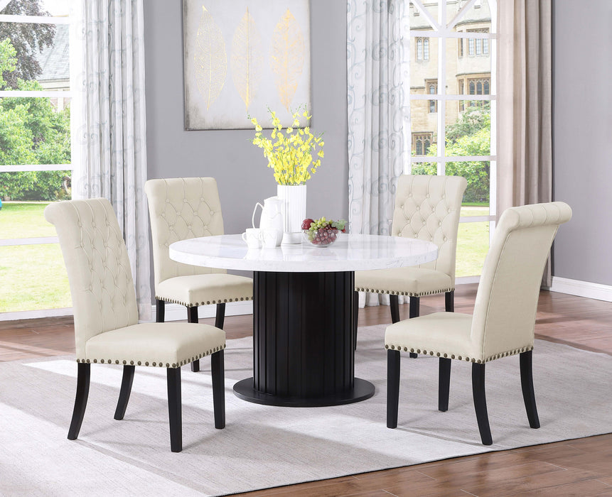 Sherry 5-piece Round Dining Set - Premium Dining Room Set from Coaster Z2 Standard - Just $1358! Shop now at Furniture Wholesale Plus  We are the best furniture store in Nashville, Hendersonville, Goodlettsville, Madison, Antioch, Mount Juliet, Lebanon, Gallatin, Springfield, Murfreesboro, Franklin, Brentwood