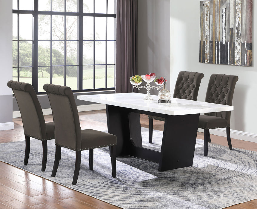 Sherry Rectangular Marble Top Dining Set - Premium Dining Room Set from Coaster Z2 Standard - Just $1334! Shop now at Furniture Wholesale Plus  We are the best furniture store in Nashville, Hendersonville, Goodlettsville, Madison, Antioch, Mount Juliet, Lebanon, Gallatin, Springfield, Murfreesboro, Franklin, Brentwood