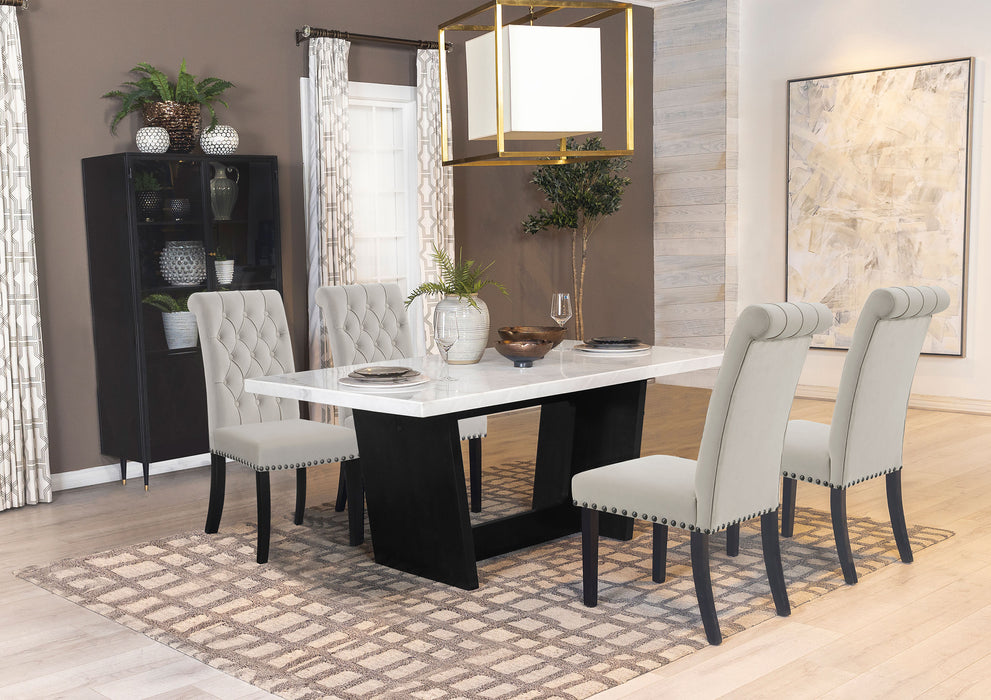 Sherry Rectangular Marble Top Dining Set - Premium Dining Room Set from Coaster Z2 Standard - Just $1334! Shop now at Furniture Wholesale Plus  We are the best furniture store in Nashville, Hendersonville, Goodlettsville, Madison, Antioch, Mount Juliet, Lebanon, Gallatin, Springfield, Murfreesboro, Franklin, Brentwood