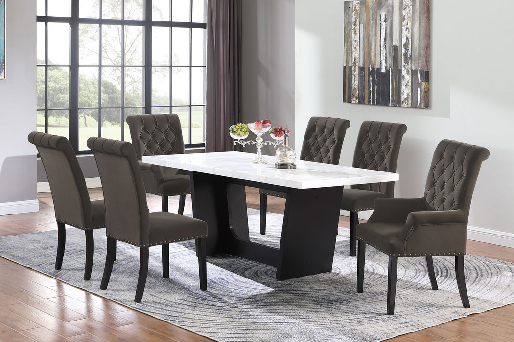 Sherry Rectangular Marble Top Dining Set - Premium Dining Room Set from Coaster Z2 Standard - Just $1334! Shop now at Furniture Wholesale Plus  We are the best furniture store in Nashville, Hendersonville, Goodlettsville, Madison, Antioch, Mount Juliet, Lebanon, Gallatin, Springfield, Murfreesboro, Franklin, Brentwood