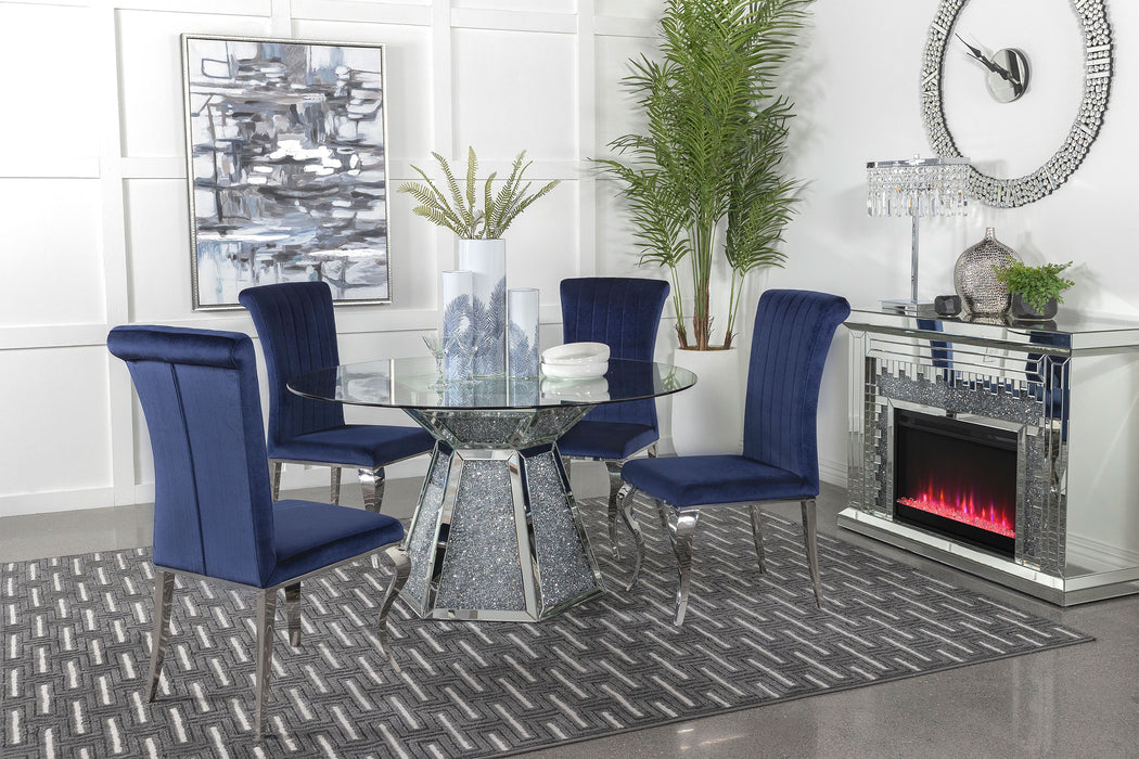 Quinn 5-piece Hexagon Pedestal Dining Room Set - Premium Dining Room Set from Coaster Z2 Standard - Just $2058! Shop now at Furniture Wholesale Plus  We are the best furniture store in Nashville, Hendersonville, Goodlettsville, Madison, Antioch, Mount Juliet, Lebanon, Gallatin, Springfield, Murfreesboro, Franklin, Brentwood