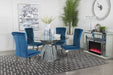 Quinn 5-piece Hexagon Pedestal Dining Room Set - Premium Dining Room Set from Coaster Z2 Standard - Just $2058! Shop now at Furniture Wholesale Plus  We are the best furniture store in Nashville, Hendersonville, Goodlettsville, Madison, Antioch, Mount Juliet, Lebanon, Gallatin, Springfield, Murfreesboro, Franklin, Brentwood