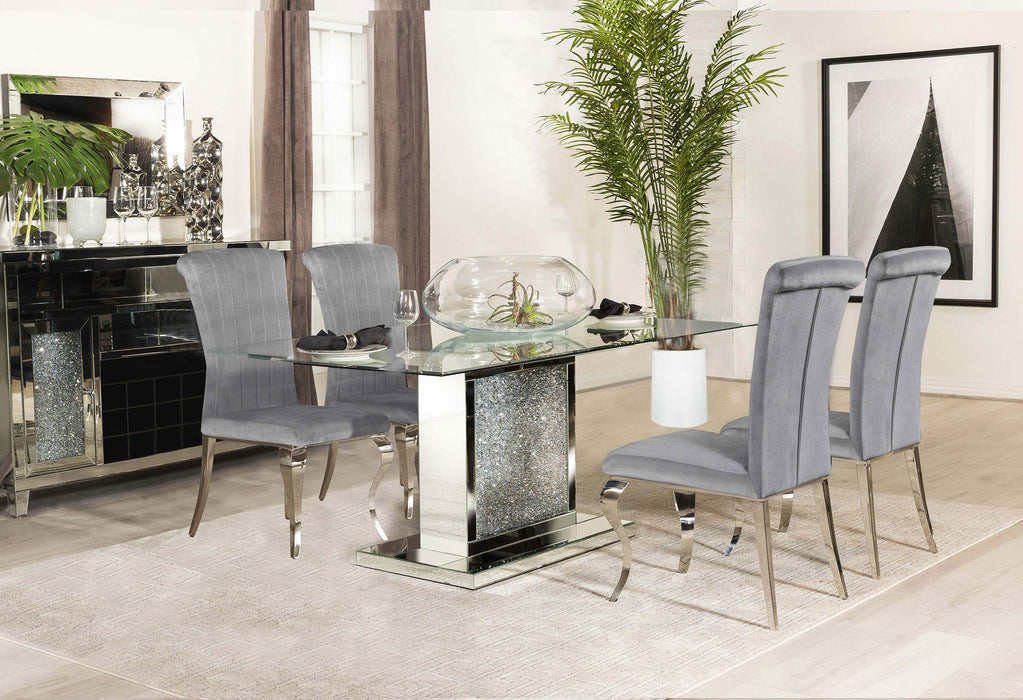 Marilyn 5-piece Rectangular Dining Set - Premium Dining Room Set from Coaster Z2 Standard - Just $2158! Shop now at Furniture Wholesale Plus  We are the best furniture store in Nashville, Hendersonville, Goodlettsville, Madison, Antioch, Mount Juliet, Lebanon, Gallatin, Springfield, Murfreesboro, Franklin, Brentwood