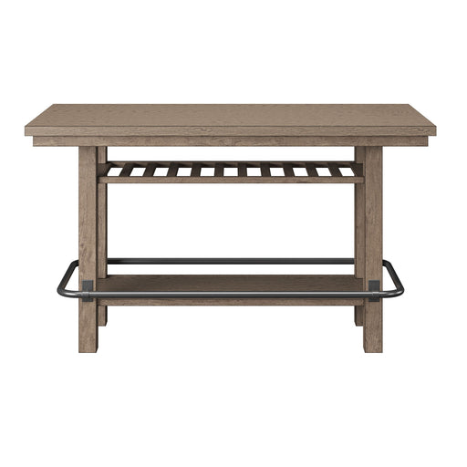 Benton - Bar Height Trestle Table - Brown / Dark - Premium Bar Tables from Emerald Home - Just $849! Shop now at Furniture Wholesale Plus  We are the best furniture store in Nashville, Hendersonville, Goodlettsville, Madison, Antioch, Mount Juliet, Lebanon, Gallatin, Springfield, Murfreesboro, Franklin, Brentwood