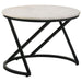 Miguel - Round Marble Top Coffee Table - White And Black – Coffee Tables by CoasterEssence at Furniture Wholesale Plus , Nashville furniture store