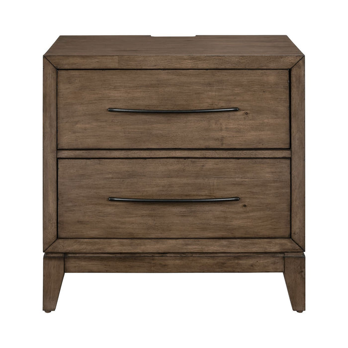 Shaker Lakes - Nightstand With Charging Station - Harvest Brown – Nightstands w/ Charging Stations by Liberty Furniture at Furniture Wholesale Plus , Nashville furniture store