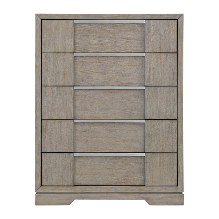 Kelis - 5 Drawer Chest - Gray – Lingerie Chests by Elements International at Furniture Wholesale Plus , Nashville furniture store
