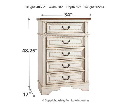 Realyn - Chest - Chipped White – Accent Chests by Signature Design by Ashley® at Furniture Wholesale Plus , Nashville furniture store