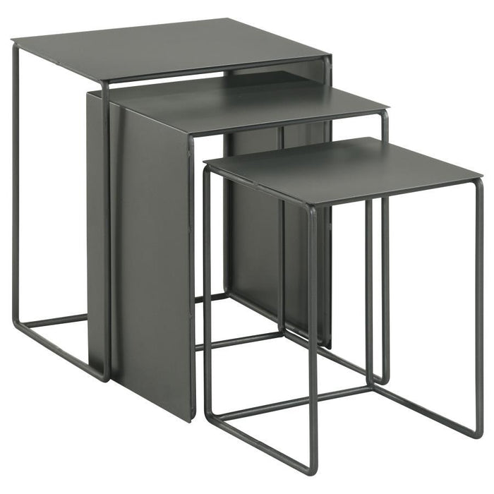 Imez - 3 Piece Rectangular Metal Nesting Table Set - Gray – Nesting Tables by Coaster Fine Furniture at Furniture Wholesale Plus , Nashville furniture store