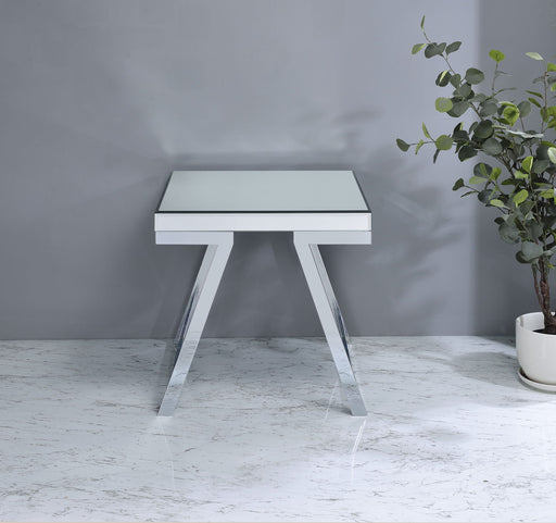 Alfresco - Mirrored Top Square End Table - Silver – End Tables by Steve Silver Furniture at Furniture Wholesale Plus , Nashville furniture store