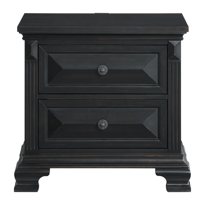 Bridgestone - 2-Drawer Nightstand With USB – Nightstands w/ Charging Stations by Elements International at Furniture Wholesale Plus , Nashville furniture store