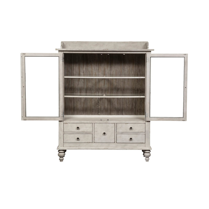 Whitney - Display Cabinet - Antique Linen / Weathered Gray – Hutches by Liberty Furniture at Furniture Wholesale Plus , Nashville furniture store