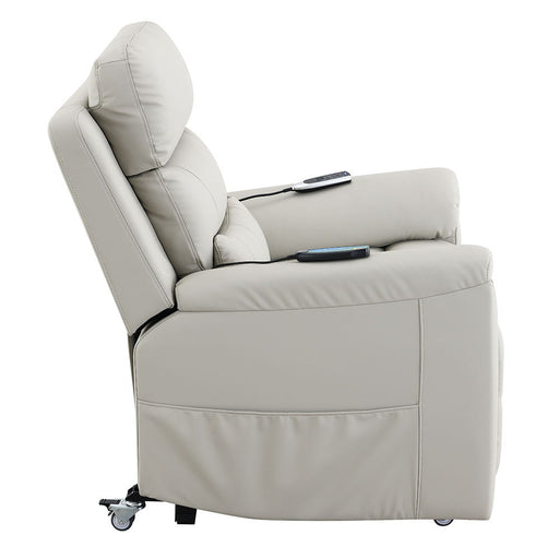 Marsha - Power Recliner With Lift & Massage - Light Gray Silicone Synthetic Leather - Premium Lift Chairs from ACME - Just $1949! Shop now at Furniture Wholesale Plus  We are the best furniture store in Nashville, Hendersonville, Goodlettsville, Madison, Antioch, Mount Juliet, Lebanon, Gallatin, Springfield, Murfreesboro, Franklin, Brentwood