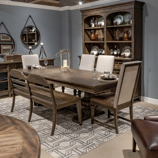 Paradise Valley - Opt Trestle Table Set – 5 Piece Dining Room Sets by Liberty Furniture at Furniture Wholesale Plus , Nashville furniture store