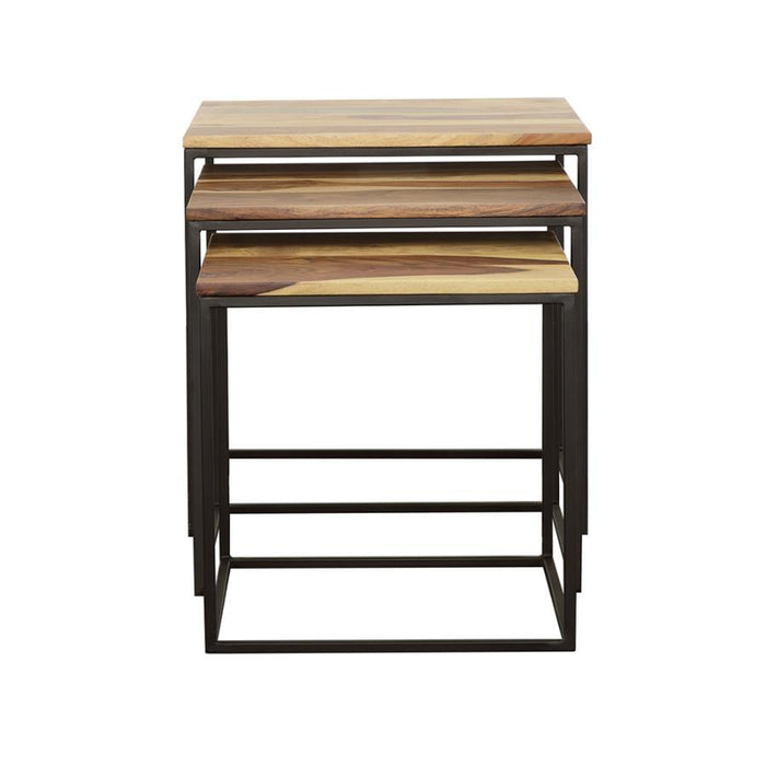 Belcourt - 3 Piece Square Nesting Tables - Natural And Black – Nesting Tables by CoasterElevations at Furniture Wholesale Plus , Nashville furniture store