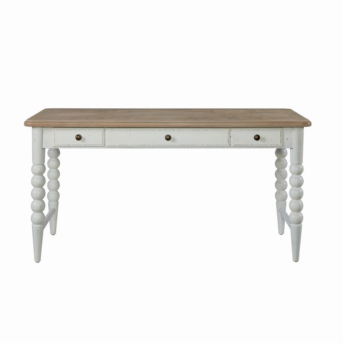 Turnberry Park - Writing Desk - Washed White & Toasted Oat – Writing Desks by Liberty Furniture at Furniture Wholesale Plus , Nashville furniture store