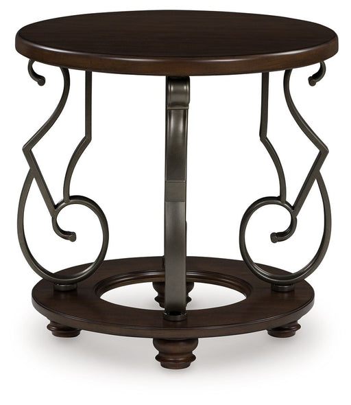 Frallyn - Round End Table - Dark Brown – End Tables by Signature Design by Ashley® at Furniture Wholesale Plus , Nashville furniture store