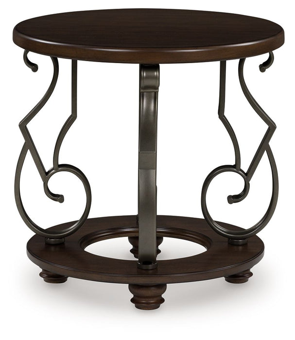 Frallyn - Round End Table - Dark Brown – End Tables by Signature Design by Ashley® at Furniture Wholesale Plus , Nashville furniture store