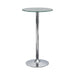 Abiline Glass Top Round Bar Table Chrome - Premium Counter Height Table from Coaster Z2 Standard - Just $118! Shop now at Furniture Wholesale Plus  We are the best furniture store in Nashville, Hendersonville, Goodlettsville, Madison, Antioch, Mount Juliet, Lebanon, Gallatin, Springfield, Murfreesboro, Franklin, Brentwood