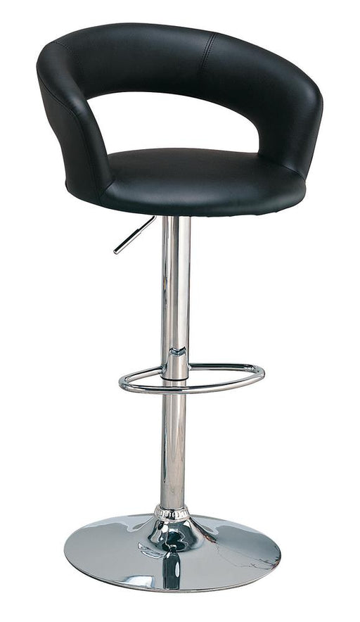 Barraza 29" Adjustable Height Bar Stool Black and Chrome - Premium Barstool from Coaster Z2 Standard - Just $142! Shop now at Furniture Wholesale Plus  We are the best furniture store in Nashville, Hendersonville, Goodlettsville, Madison, Antioch, Mount Juliet, Lebanon, Gallatin, Springfield, Murfreesboro, Franklin, Brentwood