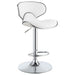 Edenton Upholstered Adjustable Height Bar Stools White and Chrome (Set of 2) - Premium Barstool from Coaster Z2 Standard - Just $118! Shop now at Furniture Wholesale Plus  We are the best furniture store in Nashville, Hendersonville, Goodlettsville, Madison, Antioch, Mount Juliet, Lebanon, Gallatin, Springfield, Murfreesboro, Franklin, Brentwood