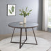 Jillian Round Dining Table with Tempered Mirror Top Black Nickel - Premium Dining Table from Coaster Z2 Standard - Just $270! Shop now at Furniture Wholesale Plus  We are the best furniture store in Nashville, Hendersonville, Goodlettsville, Madison, Antioch, Mount Juliet, Lebanon, Gallatin, Springfield, Murfreesboro, Franklin, Brentwood