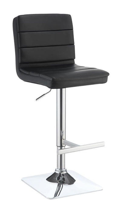 Bianca Upholstered Adjustable Bar Stools Black and Chrome (Set of 2) - Premium Barstool from Coaster Z2 Standard - Just $122! Shop now at Furniture Wholesale Plus  We are the best furniture store in Nashville, Hendersonville, Goodlettsville, Madison, Antioch, Mount Juliet, Lebanon, Gallatin, Springfield, Murfreesboro, Franklin, Brentwood