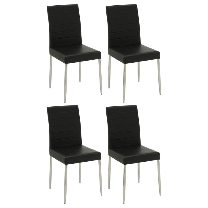 Maston Upholstered Dining Chairs Black (Set of 4) - Premium Dining Chair from Coaster Z2 Standard - Just $88! Shop now at Furniture Wholesale Plus  We are the best furniture store in Nashville, Hendersonville, Goodlettsville, Madison, Antioch, Mount Juliet, Lebanon, Gallatin, Springfield, Murfreesboro, Franklin, Brentwood