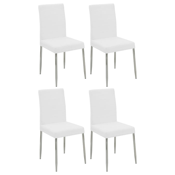 Maston Upholstered Dining Chairs White (Set of 4) - Premium Dining Chair from Coaster Z2 Standard - Just $88! Shop now at Furniture Wholesale Plus  We are the best furniture store in Nashville, Hendersonville, Goodlettsville, Madison, Antioch, Mount Juliet, Lebanon, Gallatin, Springfield, Murfreesboro, Franklin, Brentwood