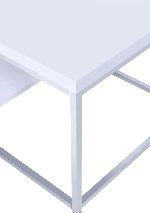 Lucia - End Table - White – End Tables by Steve Silver Furniture at Furniture Wholesale Plus , Nashville furniture store