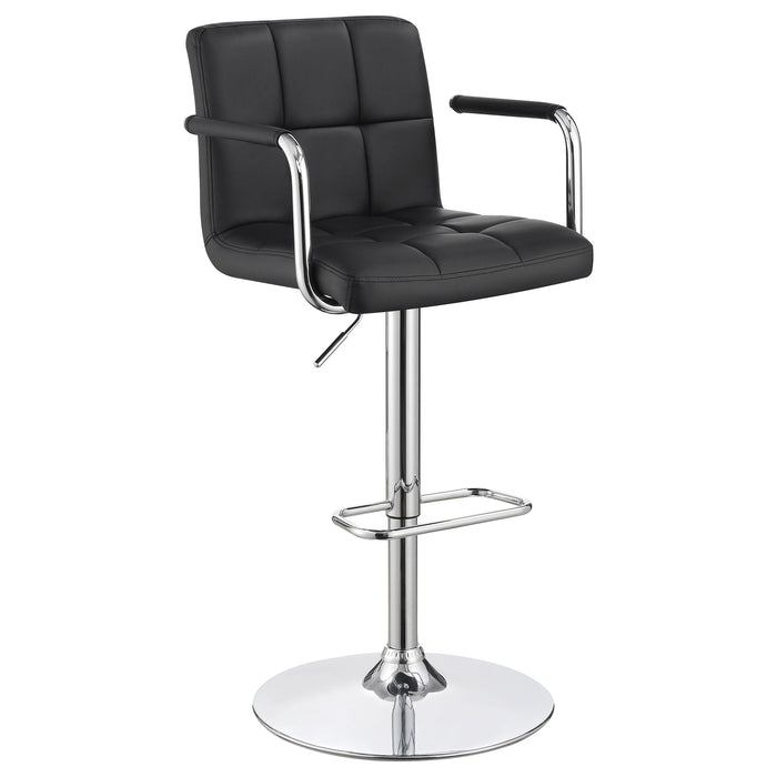 Palomar Adjustable Height Bar Stool Black and Chrome - Premium Barstool from Coaster Z2 Standard - Just $162! Shop now at Furniture Wholesale Plus  We are the best furniture store in Nashville, Hendersonville, Goodlettsville, Madison, Antioch, Mount Juliet, Lebanon, Gallatin, Springfield, Murfreesboro, Franklin, Brentwood