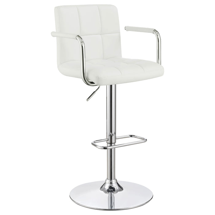 Palomar Adjustable Height Bar Stool White and Chrome - Premium Barstool from Coaster Z2 Standard - Just $162! Shop now at Furniture Wholesale Plus  We are the best furniture store in Nashville, Hendersonville, Goodlettsville, Madison, Antioch, Mount Juliet, Lebanon, Gallatin, Springfield, Murfreesboro, Franklin, Brentwood