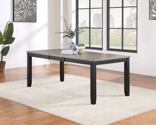 Elodie Rectangular Dining Table with Extension Grey and Black - Premium Dining Table from Coaster Z2 Standard - Just $530! Shop now at Furniture Wholesale Plus  We are the best furniture store in Nashville, Hendersonville, Goodlettsville, Madison, Antioch, Mount Juliet, Lebanon, Gallatin, Springfield, Murfreesboro, Franklin, Brentwood