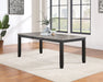 Elodie Rectangular Dining Table with Extension Grey and Black - Premium Dining Table from Coaster Z2 Standard - Just $530! Shop now at Furniture Wholesale Plus  We are the best furniture store in Nashville, Hendersonville, Goodlettsville, Madison, Antioch, Mount Juliet, Lebanon, Gallatin, Springfield, Murfreesboro, Franklin, Brentwood