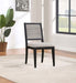 Elodie Upholstered Padded Seat Dining Side Chair Dove Grey and Black (Set of 2) - Premium Dining Chair from Coaster Z2 Standard - Just $110! Shop now at Furniture Wholesale Plus  We are the best furniture store in Nashville, Hendersonville, Goodlettsville, Madison, Antioch, Mount Juliet, Lebanon, Gallatin, Springfield, Murfreesboro, Franklin, Brentwood