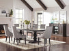 Phelps 7-Piece Rectangular Trestle Dining Set Antique Noir and Grey - Premium Dining Room Set from Coaster Z2 Standard - Just $2258! Shop now at Furniture Wholesale Plus  We are the best furniture store in Nashville, Hendersonville, Goodlettsville, Madison, Antioch, Mount Juliet, Lebanon, Gallatin, Springfield, Murfreesboro, Franklin, Brentwood