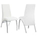 Bishop Upholstered Side Chairs White and Chrome (Set of 2) - Premium Dining Chair from Coaster Z2 Standard - Just $144! Shop now at Furniture Wholesale Plus  We are the best furniture store in Nashville, Hendersonville, Goodlettsville, Madison, Antioch, Mount Juliet, Lebanon, Gallatin, Springfield, Murfreesboro, Franklin, Brentwood